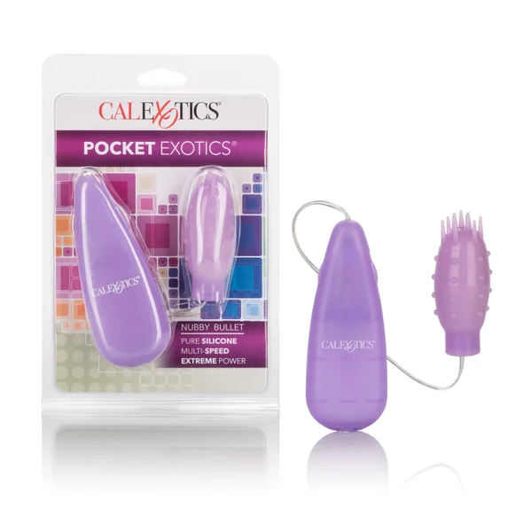 Silicone Slims Vibrating Nubby Bullet - Purple — image 9 of 12