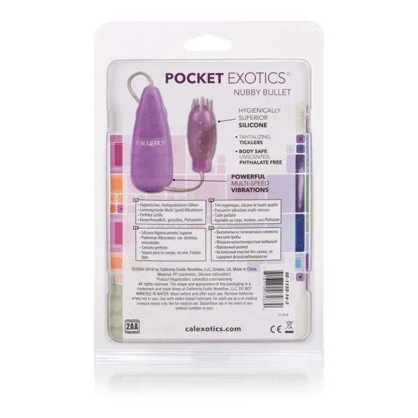 Silicone Slims Vibrating Nubby Bullet - Purple — image 10 of 12
