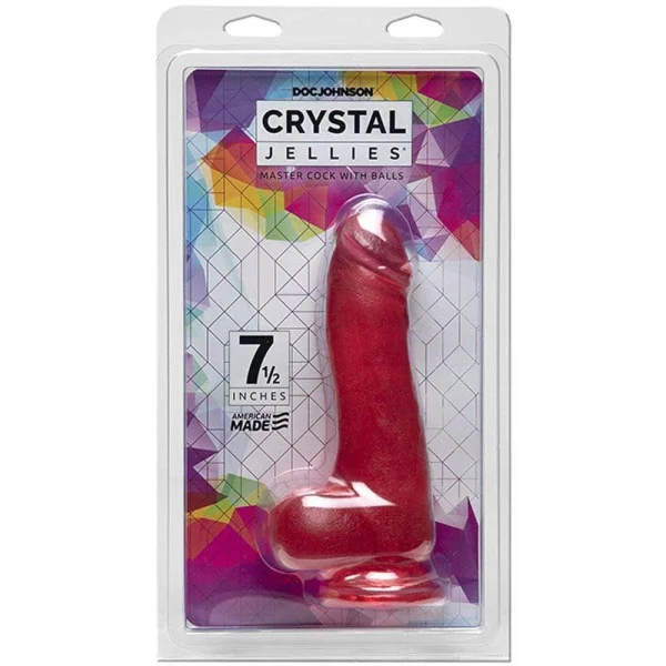 Crystal Jellies 7.5 inch Master Cock with Balls