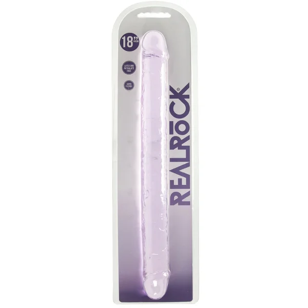 RealRock Crystal Clear Jelly 18 Inch Double Dildo