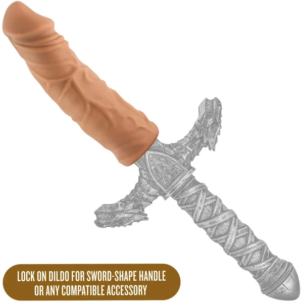 The Realm 8 Inch Realistic Silicone Lock On Dildo