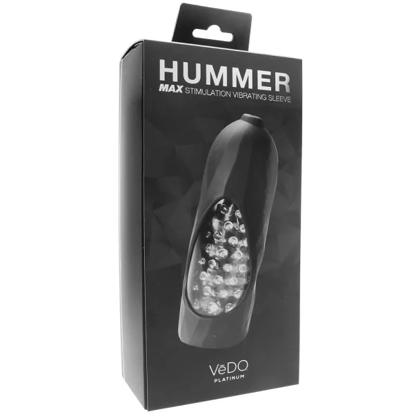 VeDO Hummer 2.0 Rechargeable Vibrating Masturbation Sleeve - Black Pearl