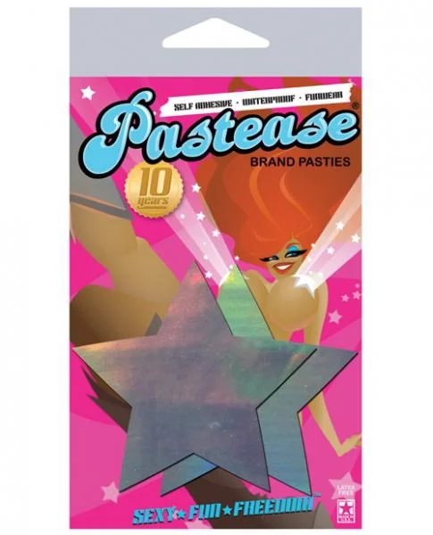 Pastease Holographic Star Silver Pasties O/S — image 4 of 4