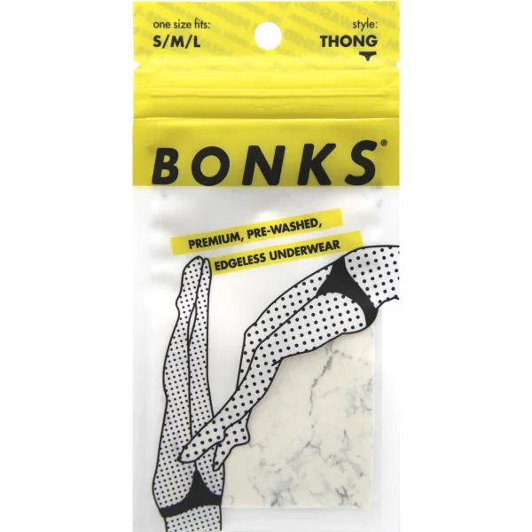 Bonks Individually Packaged Rock Bottom Seamless Thong - One Size