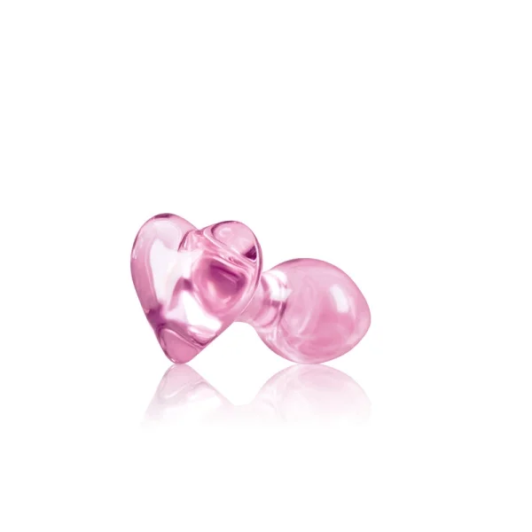 Crystal Glass Heart Anal Plug