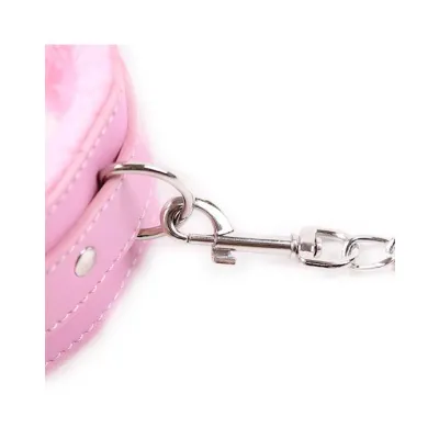 Premium Collar With Leash Pink