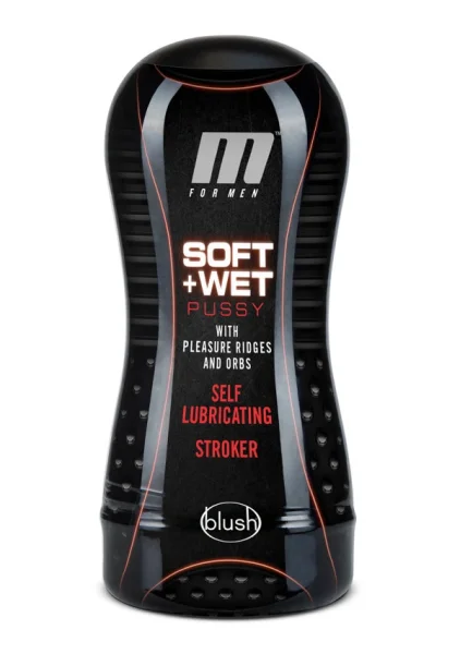 M for Men - Soft and Wet - Pussy with Pleasure Ridges and Orbs - Self Lubricating Stroker Cup