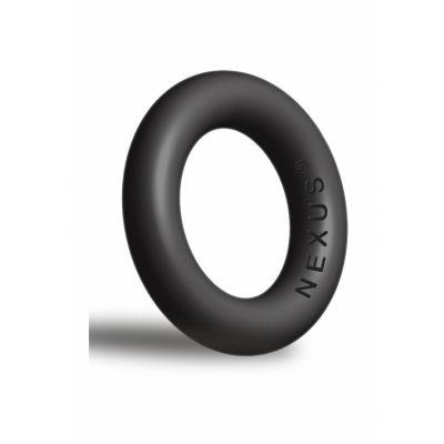 ENDURO Thick Silicone Super Stretchy Cock Ring Black Vibrating Penis Ring