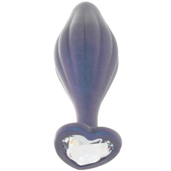Anal Adventures Matrix Wavy Bling Silicone Butt Plug By Blush - Sapphire