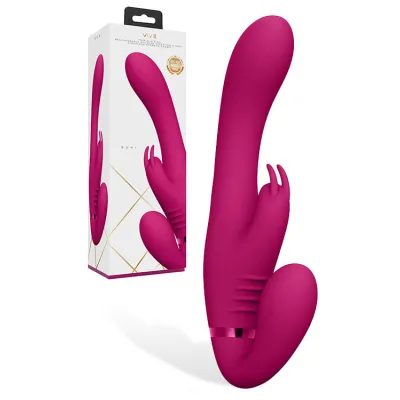 Shots Toys 8 7 Rechargeable Suki Vibrating Rabbit Strapless Strap On
