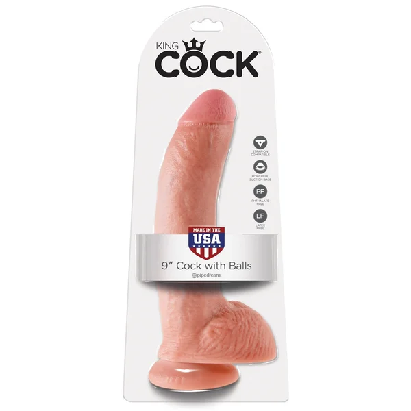 King Cock 9-Inch Cock With Balls - Flesh — image 11 of 14