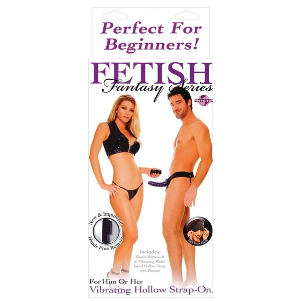 Fetish Fantasy Series for Him or Her Vibrating Hollow Strap-on - Purple — image 8 of 10