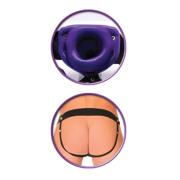 Fetish Fantasy Series for Him or Her Vibrating Hollow Strap-on - Purple — image 10 of 10