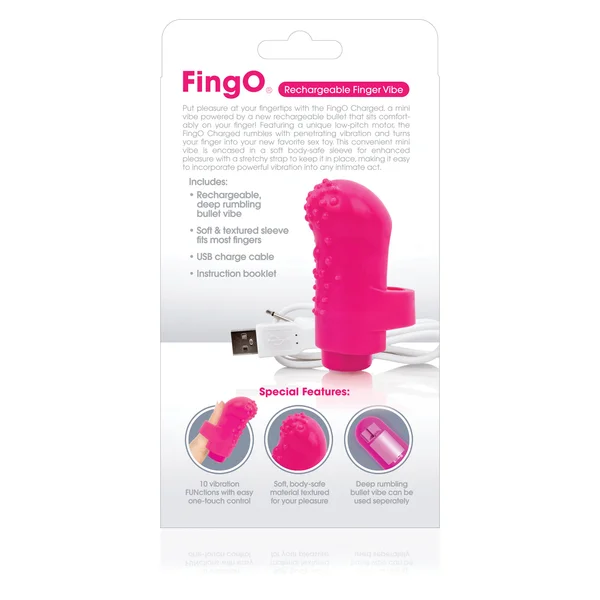 Charged Fingo Rechargeable Finger Vibe - Pink — image 15 of 15