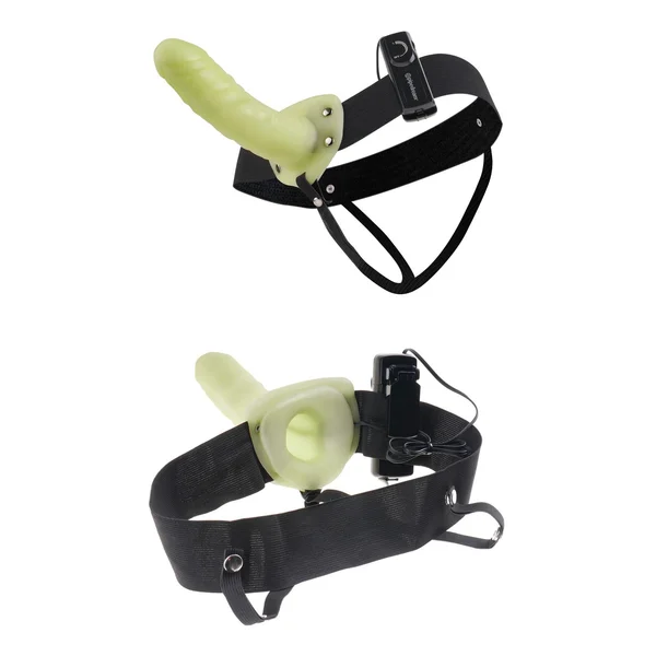 Fetish Fantasy Series for Him or Her Vibrating Hollow Strap-on - Glow in the Dark — image 19 of 20