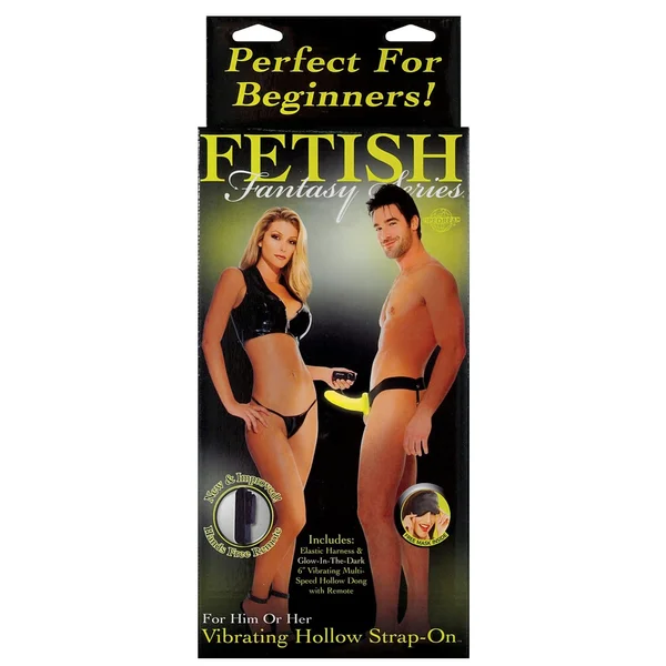Fetish Fantasy Series for Him or Her Vibrating Hollow Strap-on - Glow in the Dark — image 17 of 20