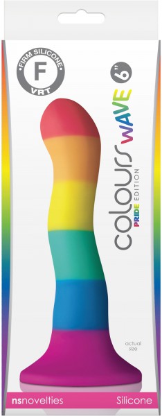 6" Wave Style Rainbow Butt Plug
