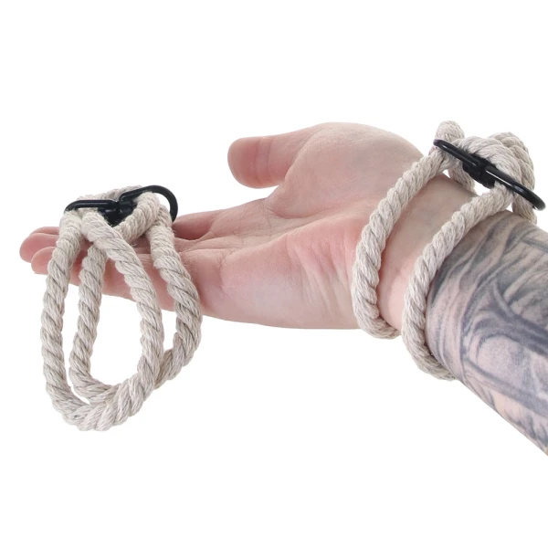 Merci - Restrain - 6mm Hemp Wrist or Ankle Cuffs — image 4 of 6