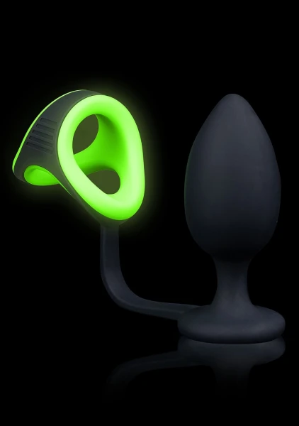 Ouch! Glow in the Dark Butt Plug with Cock Ring and Ball Strap — image 7 of 10