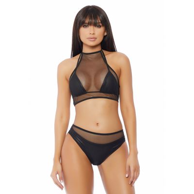 Impulse Top and Panty Black Ladies Erotic Underwear