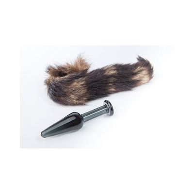Glass Fox Tail Black 10 6 Inch
