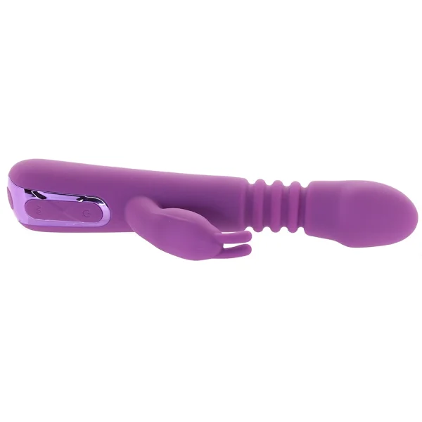 Jack Rabbit Elite Thrusting Rabbit Silicone Rechargeable Dual Stimulation Vibrator By CalExotics