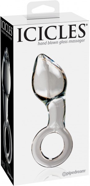 5.5" Curved Glass Butt Plug