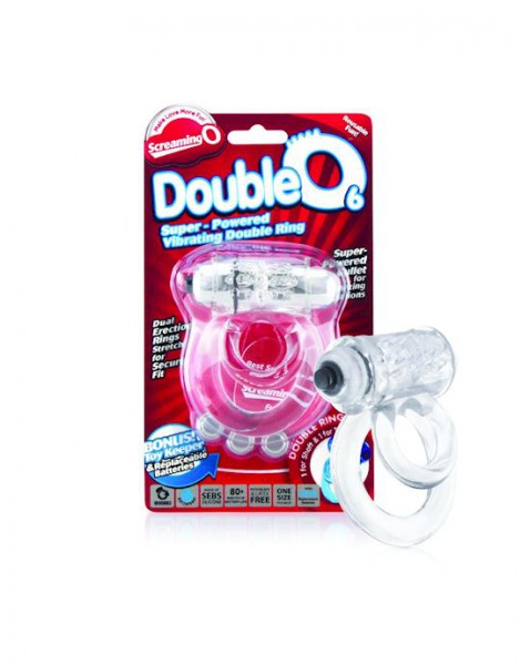 Doubleo 6 Vibrating Double Cock Ring - Clear — image 4 of 6