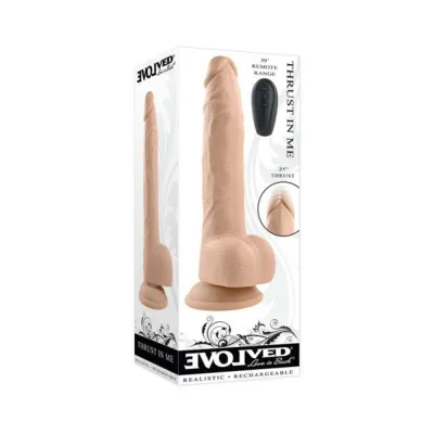 Vibrating Dildos Evolved Thrust In Me Rechargeable Remote Controlled Thrusting Vibrating 9 25 In Silicone Dildo Ligh