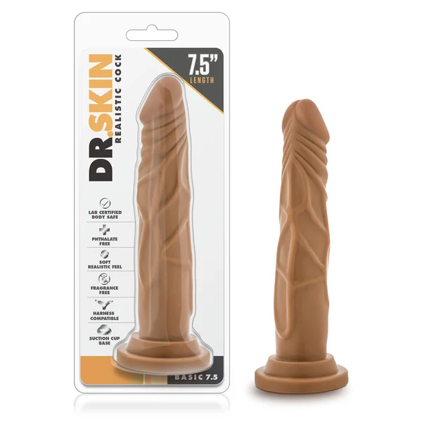 Dr. Skin - Realistic Cock - Basic 7.5 - Mocha — image 7 of 9