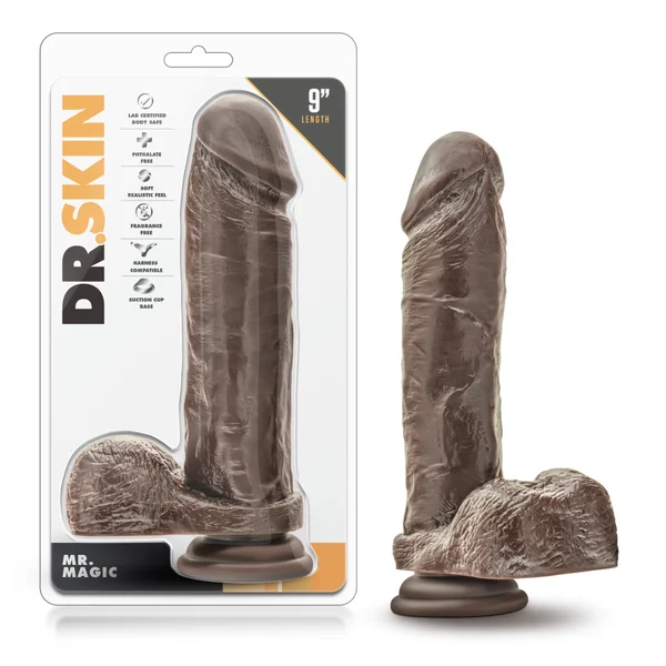 Dr. Skin - Mr. Magic - 9 Inch Dildo - Chocolate — image 11 of 11