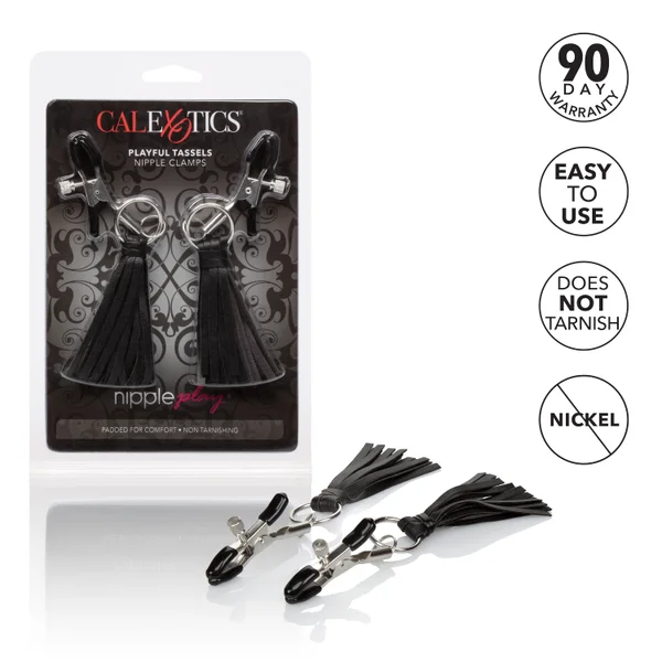 Nipple Play Playful Tassels Nipple Clamps - Black — image 19 of 21