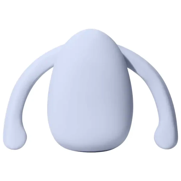 Eva Silicone Rechargeable Wearable Hands Free Vibrator by Dame - Ice Blue