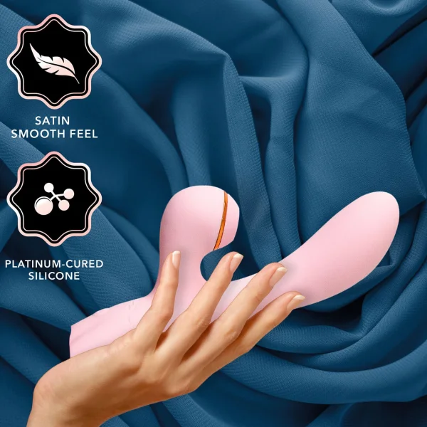 Lush Isabelle Silicone Air Pulsating Clitoral Stimulator & G-Spot Rabbit Vibrator - Pink