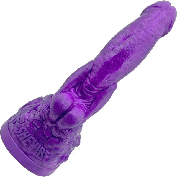 The Siren 9.5" Silicone Fantasy Dildo With Grinder By Uberrime - Purple Abyss