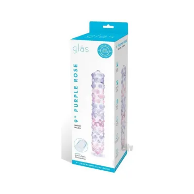 Glas Purple Rose Nubby Glass Dildo 9
