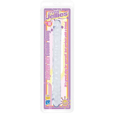 18 Clear Crystal Jellie Double Dong