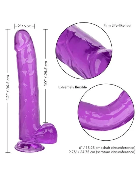 Size Queen Dildo - Purple - 10 Inch