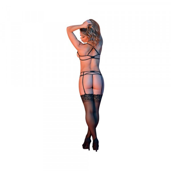 Magic Silk Sexy Time Merry Widow & G-set Black Lx