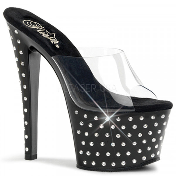 STARDUST-701 - 7" Rhinestone Studded Platform Slide — image 9 of 12