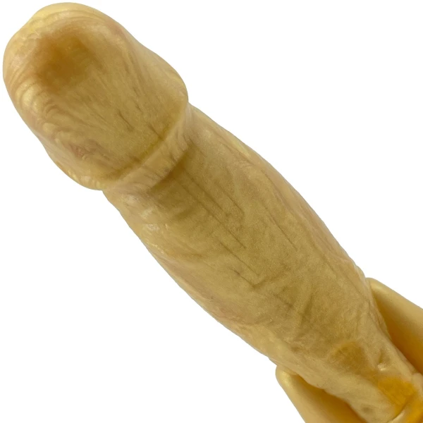 The Futanari 9.5" Silicone Fantasy G-Spot Dildo By Uberrime - Goldfinger