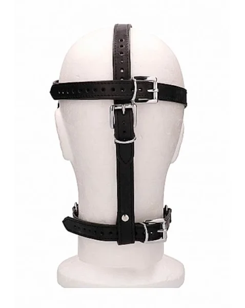 Leather Male Mask- Black - Black