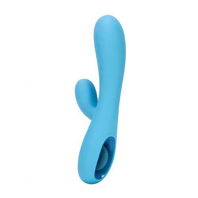 UltraZone Tease 6x Rabbit Style Silicone Vibe Blue Using A Rampant Rabbit