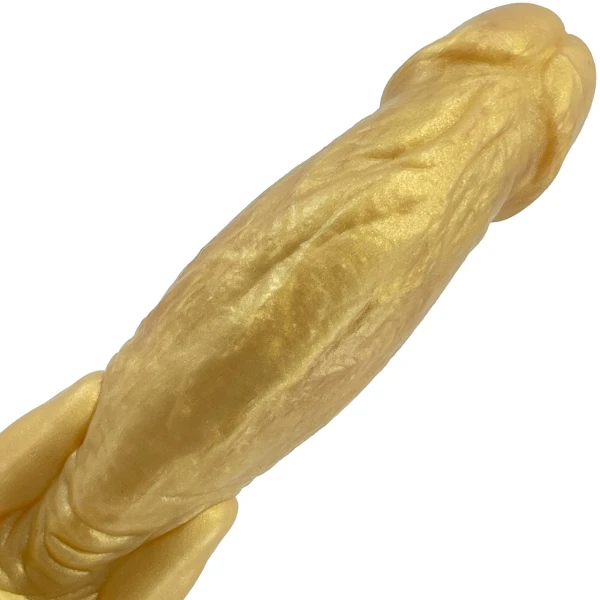 The Futanari 9.5" Silicone Fantasy G-Spot Dildo By Uberrime - Goldfinger