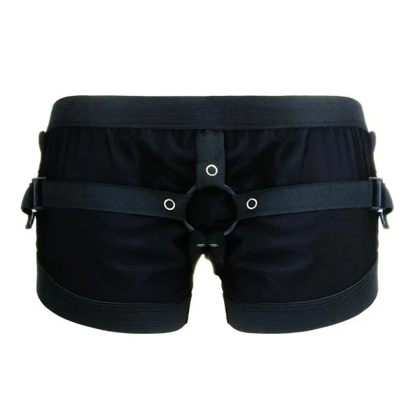 Realrock Boxer with Harness Black O/S