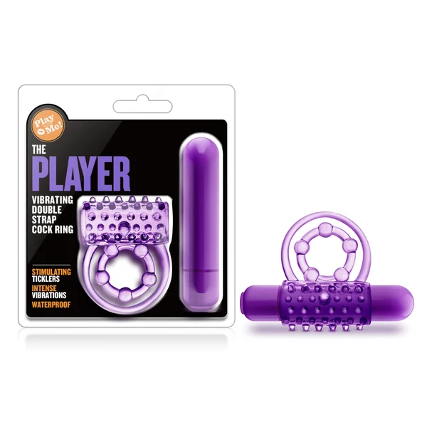 Play With Me - the Player - Vibrating Double Strap Ring - Purple — image 15 of 17