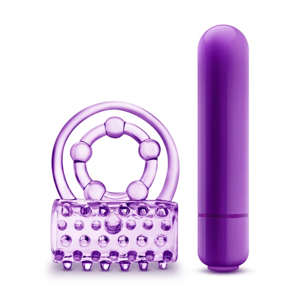 Play With Me - the Player - Vibrating Double Strap Ring - Purple — image 14 of 17
