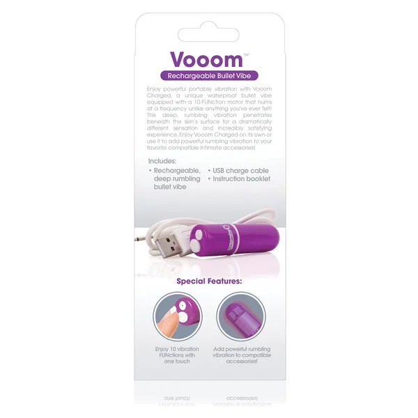 Charged Vooom Rechargeable Bullet Vibe - Purple — image 14 of 15