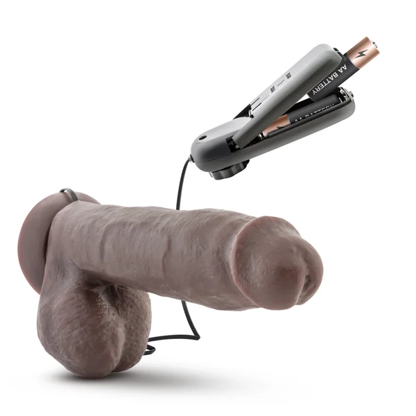 X5 Plus 8" Vibrating Realistic Cock - Chocolate — image 17 of 19