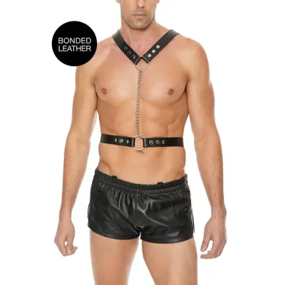 Twisted Bit Black Leather Harness